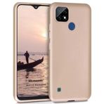 Microsonic Matte Silicone Realme C21 için Kılıf Gold [Realme C21 ile Uyumlu Kılıf - Gold]