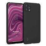 Microsonic Matte Silicone Reeder P13 Blue Plus 2022 Siyah Cep Telefonu Kılıfı