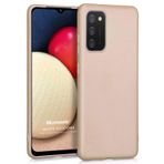 Microsonic Matte Silicone Samsung Galaxy A02s için Kılıf Gold [Galaxy A02s ile Uyumlu Kılıf - Gold]