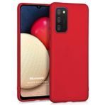 Microsonic Matte Silicone Samsung Galaxy A02s için Kılıf Kırmızı [Galaxy A02s ile Uyumlu Kılıf - Kırmızı]