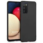 Microsonic Matte Silicone Samsung Galaxy A02s için Kılıf Siyah [Galaxy A02s ile Uyumlu Kılıf - Siyah]