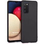 Microsonic Matte Silicone Samsung Galaxy A02S Siyah Kılıf