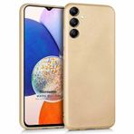 Microsonic Matte Silicone Samsung Galaxy A14 Gold Cep Telefonu Kılıfı