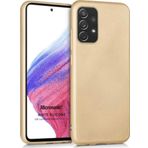 Microsonic Matte Silicone Samsung Galaxy A73 5G Gold Cep Telefonu Kılıfı
