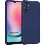 Microsonic Matte Silicone Samsung Galaxy M14 Lacivert Cep Telefonu Kılıfı