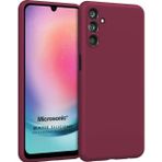 Microsonic Matte Silicone Samsung Galaxy M14 Mor Cep Telefonu Kılıfı