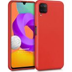 Microsonic Matte Silicone Samsung Galaxy M22 Kırmızı Cep Telefonu Kılıfı