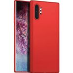 Microsonic Matte Silicone Samsung Galaxy Note 10 Plus Kırmızı Cep Telefonu Kılıfı