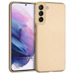 Microsonic Matte Silicone Samsung Galaxy S21 FE Gold Cep Telefonu Kılıfı