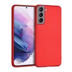Microsonic Matte Silicone Samsung Galaxy S21 Plus Kırmızı Cep Telefonu Kılıfı