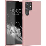 Microsonic Matte Silicone Samsung Galaxy S22 Ultra Rose Gold Cep Telefonu Kılıfı