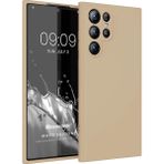 Microsonic Matte Silicone Samsung Galaxy S23 Ultra Gold Cep Telefonu Kılıfı