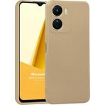 Microsonic Matte Silicone Vivo Y16 Gold Cep Telefonu Kılıfı