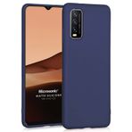 Microsonic Matte Silicone Vivo Y20 için Kılıf Lacivert [Y20 ile Uyumlu Kılıf - Lacivert]