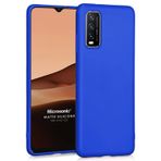 Microsonic Matte Silicone Vivo Y20 için Kılıf Mavi [Y20 ile Uyumlu Kılıf - Mavi]