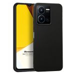 Microsonic Matte Silicone Vivo Y35 Siyah Cep Telefonu Kılıfı