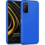 Microsonic Matte Silicone Xiaomi Poco M3 Mavi Cep Telefonu Kılıfı