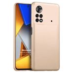 Microsonic Matte Silicone Xiaomi Poco M4 Pro 4G için Kılıf Gold [Poco M4 Pro 4G ile Uyumlu Kılıf - Gold]