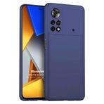 Microsonic Matte Silicone Xiaomi Poco M4 Pro 4G için Kılıf Lacivert [Poco M4 Pro 4G ile Uyumlu Kılıf - Lacivert]