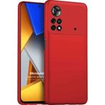 Microsonic Matte Silicone Xiaomi Poco M4 Pro 4G Kırmızı Kılıf