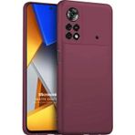 Microsonic Matte Silicone Xiaomi Poco M4 Pro 4G Mor Cep Telefonu Kılıfı