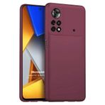 Microsonic Matte Silicone Xiaomi Poco M4 Pro 4G Mor Cep Telefonu Kılıfı
