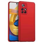 Microsonic Matte Silicone Xiaomi Poco M4 Pro için Kılıf Kırmızı [Poco M4 Pro ile Uyumlu Kılıf - Kırmızı]