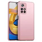 Microsonic Matte Silicone Xiaomi Poco M4 Pro için Kılıf Rose Gold [Poco M4 Pro ile Uyumlu Kılıf - Rose Gold]