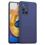 Microsonic Matte Silicone Xiaomi Poco M4 Pro Lacivert Cep Telefonu Kılıfı