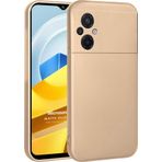Microsonic Matte Silicone Xiaomi Poco M5 Gold Cep Telefonu Kılıfı