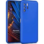 Microsonic Matte Silicone Xiaomi Poco X3 GT Mavi Cep Telefonu Kılıfı
