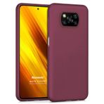 Microsonic Matte Silicone Xiaomi Poco X3 NFC Mor Cep Telefonu Kılıfı