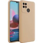 Microsonic Matte Silicone Xiaomi Redmi 10C Gold Cep Telefonu Kılıfı