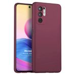 Microsonic Matte Silicone Xiaomi Redmi Note 10 5G Mor Cep Telefonu Kılıfı