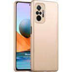 Microsonic Matte Silicone Xiaomi Redmi Note 10 Pro Gold Cep Telefonu Kılıfı