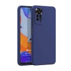 Microsonic Matte Silicone Xiaomi Redmi Note 11 Pro 5G Lacivert Cep Telefonu Kılıfı