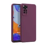 Microsonic Matte Silicone Xiaomi Redmi Note 11 Pro 5G Mor Cep Telefonu Kılıfı