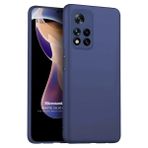Microsonic Matte Silicone Xiaomi Redmi Note 11 Pro Plus Lacivert Cep Telefonu Kılıfı