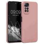 Microsonic Matte Silicone Xiaomi Redmi Note 11 Rose Gold Cep Telefonu Kılıfı