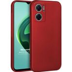 Microsonic Matte Silicone Xiaomi Redmi Note 11E Kırmızı Cep Telefonu Kılıfı