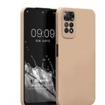 Microsonic Matte Silicone Xiaomi Redmi Note 11S Gold Cep Telefonu Kılıfı