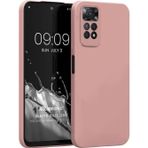 Microsonic Matte Silicone Xiaomi Redmi Note 11S Rose Gold Cep Telefonu Kılıfı