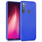 Microsonic Matte Silicone Xiaomi Redmi Note 8 Mavi Cep Telefonu Kılıfı