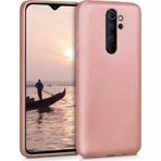 Microsonic Matte Silicone Xiaomi Redmi Note 8 Pro Rose Gold Cep Telefonu Kılıfı