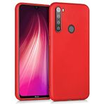 Microsonic Matte Silicone Xiaomi Redmi Note 8T Kırmızı Cep Telefonu Kılıfı
