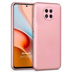 Microsonic Matte Silicone Xiaomi Redmi Note 9 5G Rose Gold Cep Telefonu Kılıfı