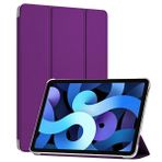 Microsonic Mor Apple Ipad Air 5.Nesil 2022 (A2588-A2589-A2591) Slim Translucent Back Smart Cover Kılıf