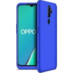 Microsonic Oppo A5 2020 Double Dip 360 Protective Mavi Cep Telefonu Kılıfı