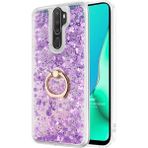 Microsonic Oppo A5 2020 Glitter Liquid Holder Mor Cep Telefonu Kılıfı