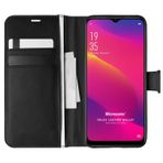Microsonic Oppo A5 2020 için Kılıf Delux Leather Wallet Siyah [A5 2020 ile Uyumlu Kılıf - Siyah]